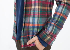 Riccardo Button-Up in Plaid Multi